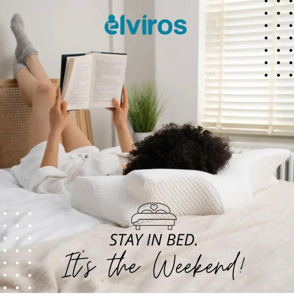 Elviros Deep Sleep Cervical Memory Foam Pillow - Picture 2 of 6